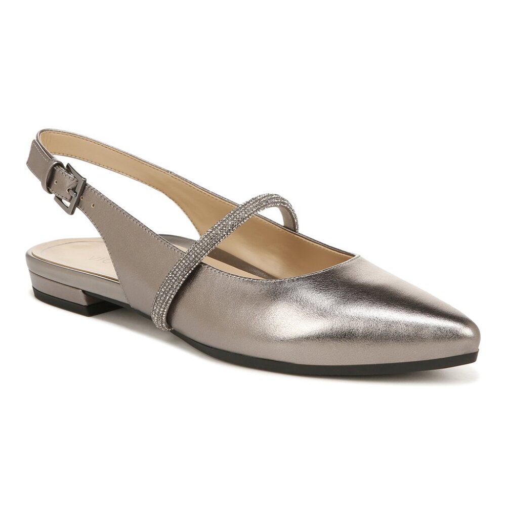 Vionic Presidio dress flats in Platinum Leather